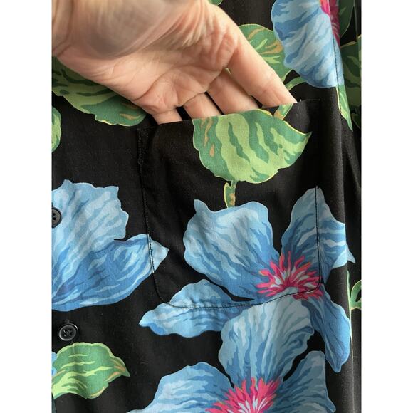 POLO SPORT RALPH LAUREN Men's Floral Hawaiian Tiki Button Front Shirt Top Sz XL - Picture 5 of 10